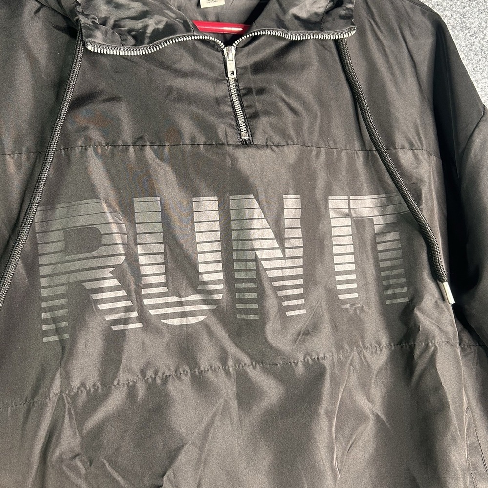 Forever 21 Womens‎ Activewear Anorak Jacket Windbreaker Size Small Black - Picture 4 of 7